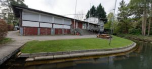Panoramaansicht des Bootshauses kurz vor dem Abriss