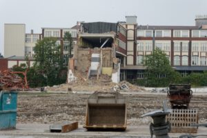 Hella, Ansicht von der Steinstraße Richtung Osten nach Abriss